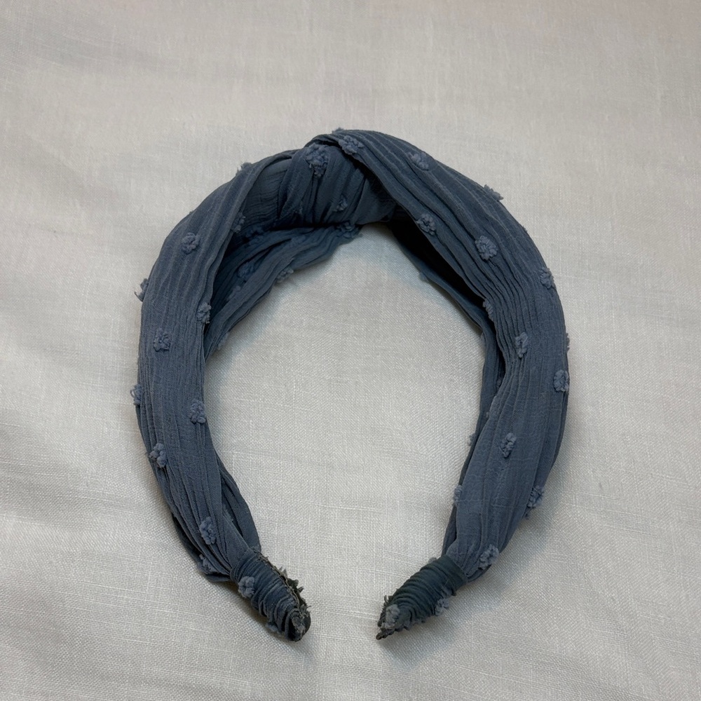 Anthropologie Top-Knot Headband in Slate Blue